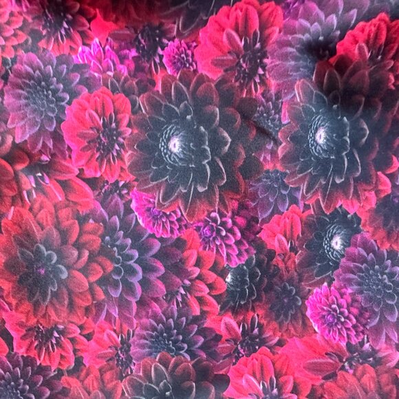 Dorothy Zudora black and red floral camp shirt XXL - Picture 4 of 5